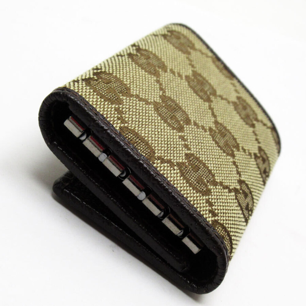 Gucci GG Case Canvas Leather Key Brown